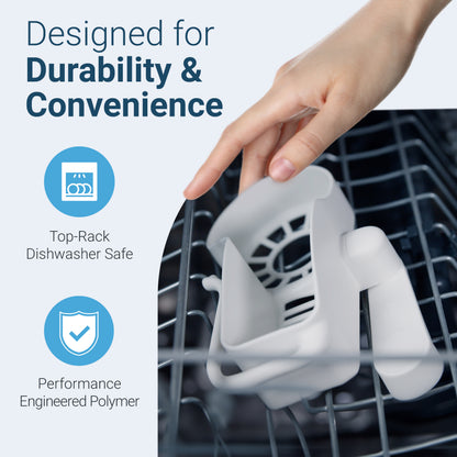 Sink SideKick Floating Glue Magnet Sink Caddy Organizer Ultra Hygienic No Drill White or Gray