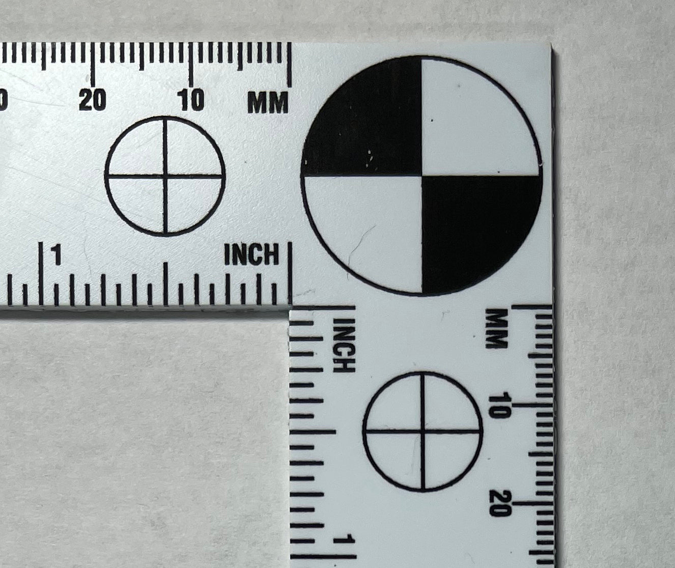 Fractional Bureau Scale for Measuring and Forensic Photography Designed in USA