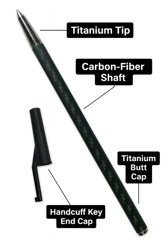 FiberTanium Ice Pick – Ultra-Light Carbon Fiber and Titanium Tool Made in USA