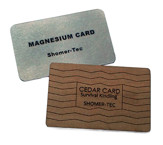 Fire Cards – Cedar or Magnesium Survival Tinder Emergency Fire Starting Cards