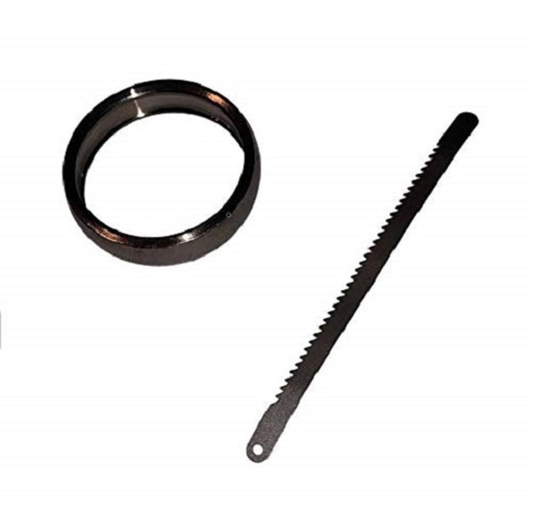 Titanium Escape Ring Contains a Saw and Handcuff Shim Pick Combination Tool